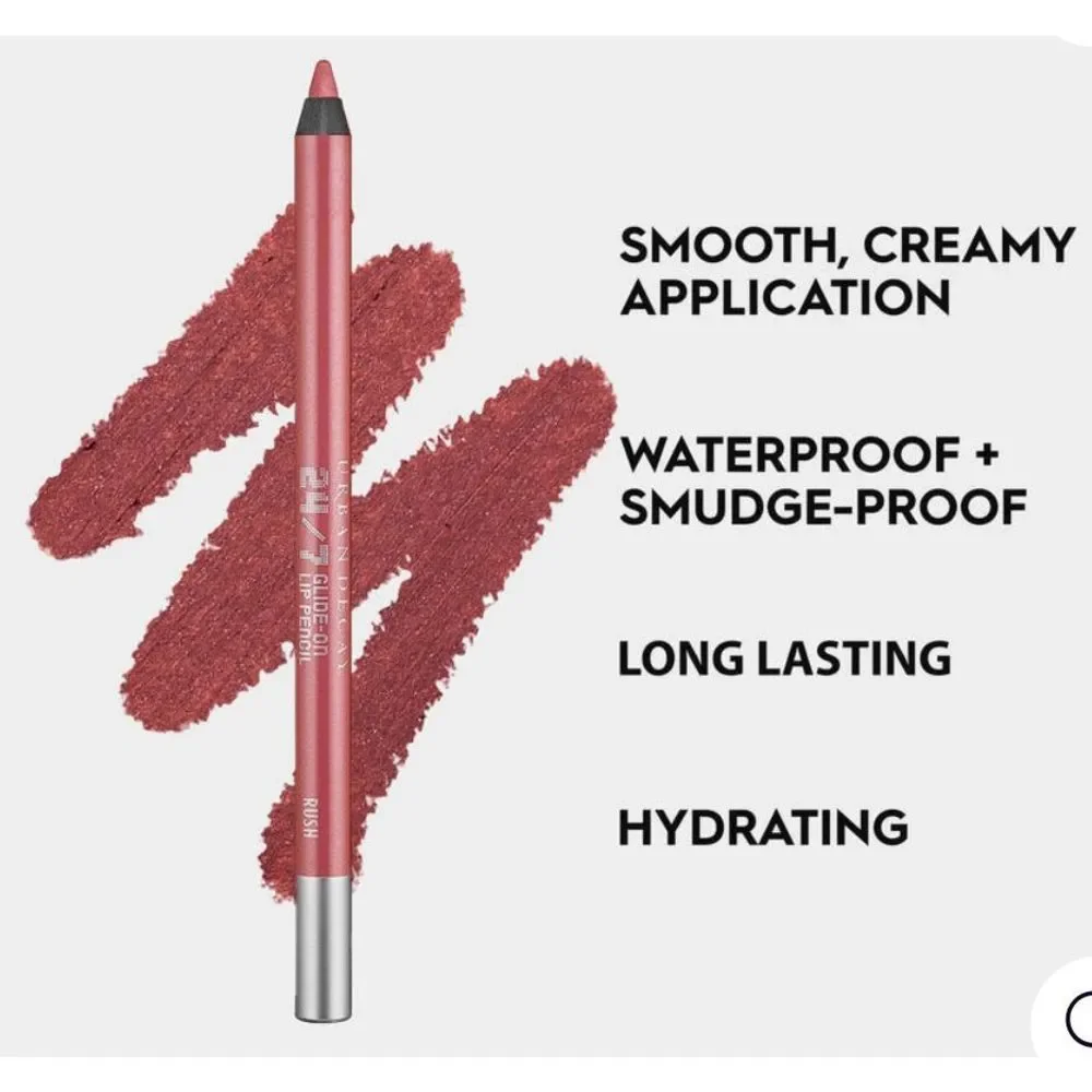 Urban Decay NWOB 24/7 Glide-On Waterproof Lip Liner Rush